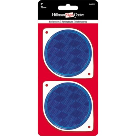 HILLMAN 2Pk 3" Blu Reflector 844011